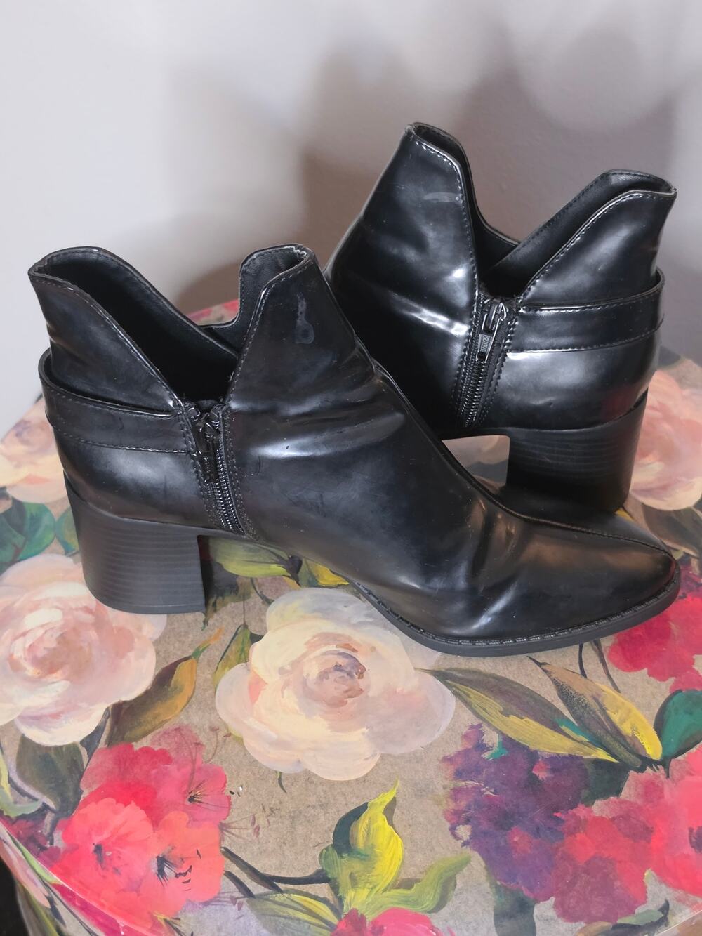 Zara Leather Ankle Boots Size